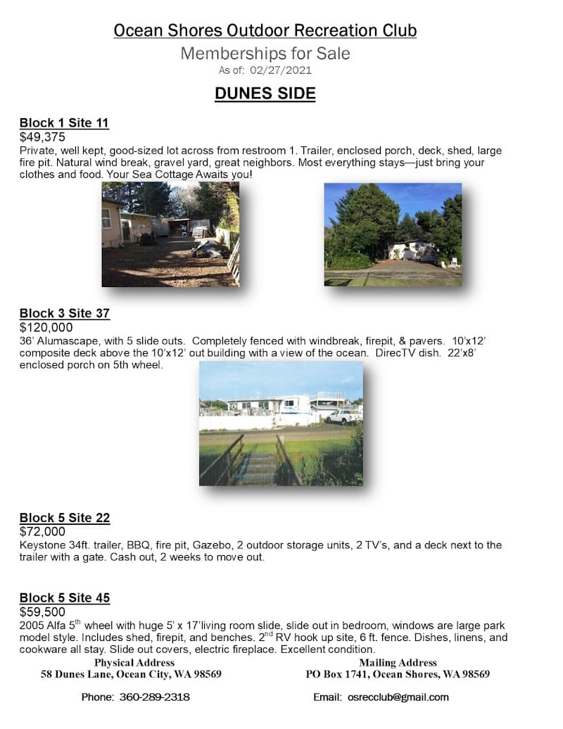 Ocean Shores Outdoor Recreation Club